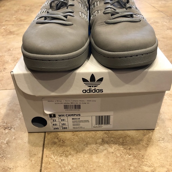 Adidas x Wings + Horns Campus Grey US11 - Picture 2 of 5